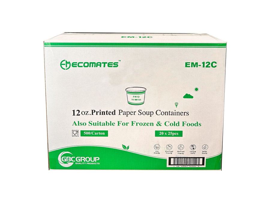EM-12C   12 oz Printed Paper Bowl  (25 x 20) 500/ CS