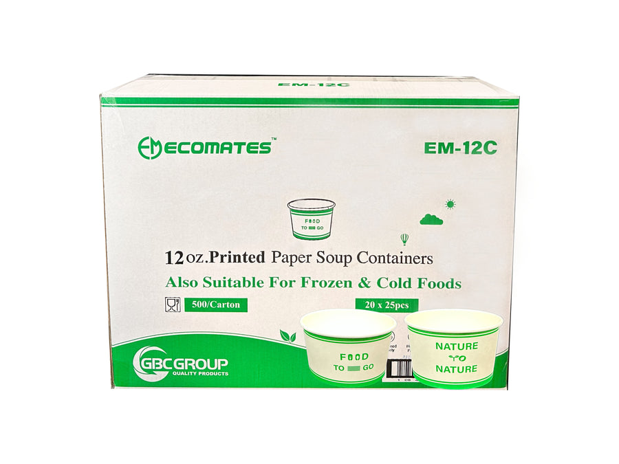EM-12C   12 oz Printed Paper Bowl  (25 x 20) 500/ CS