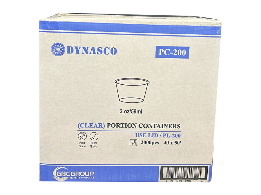 PC-200   2oz Clear Portion Cup/Polypropylene Souffle Cups    2000/CS