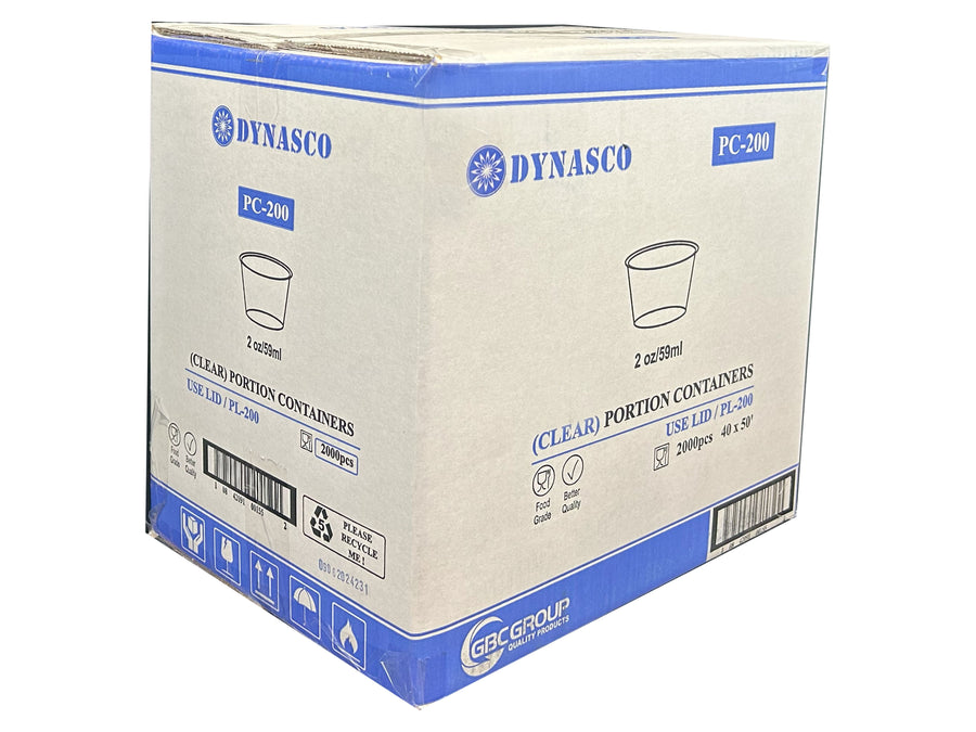 PC-200   2oz Clear Portion Cup/Polypropylene Souffle Cups    2000/CS
