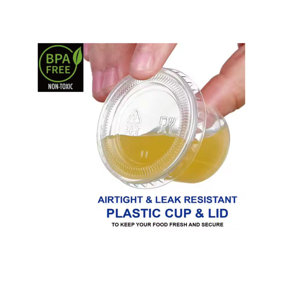 PC-200   2oz Clear Portion Cup/Polypropylene Souffle Cups    2000/CS