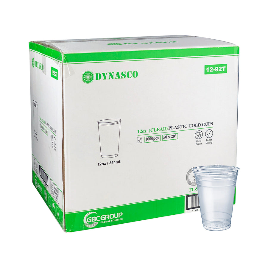 12-92T 12oz PET Clear Drinking Cup 1000'/Case