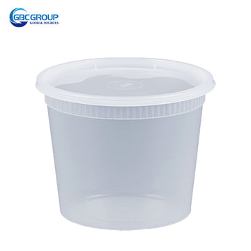 S-24 24 oz. Microwavable Clear Plastic Deli Container and Lid Combo Pack - 240/Case