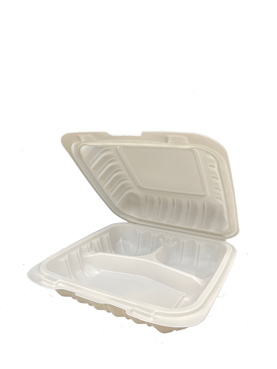 RP-703 Small , 3 compartment hinged container-150/Case
