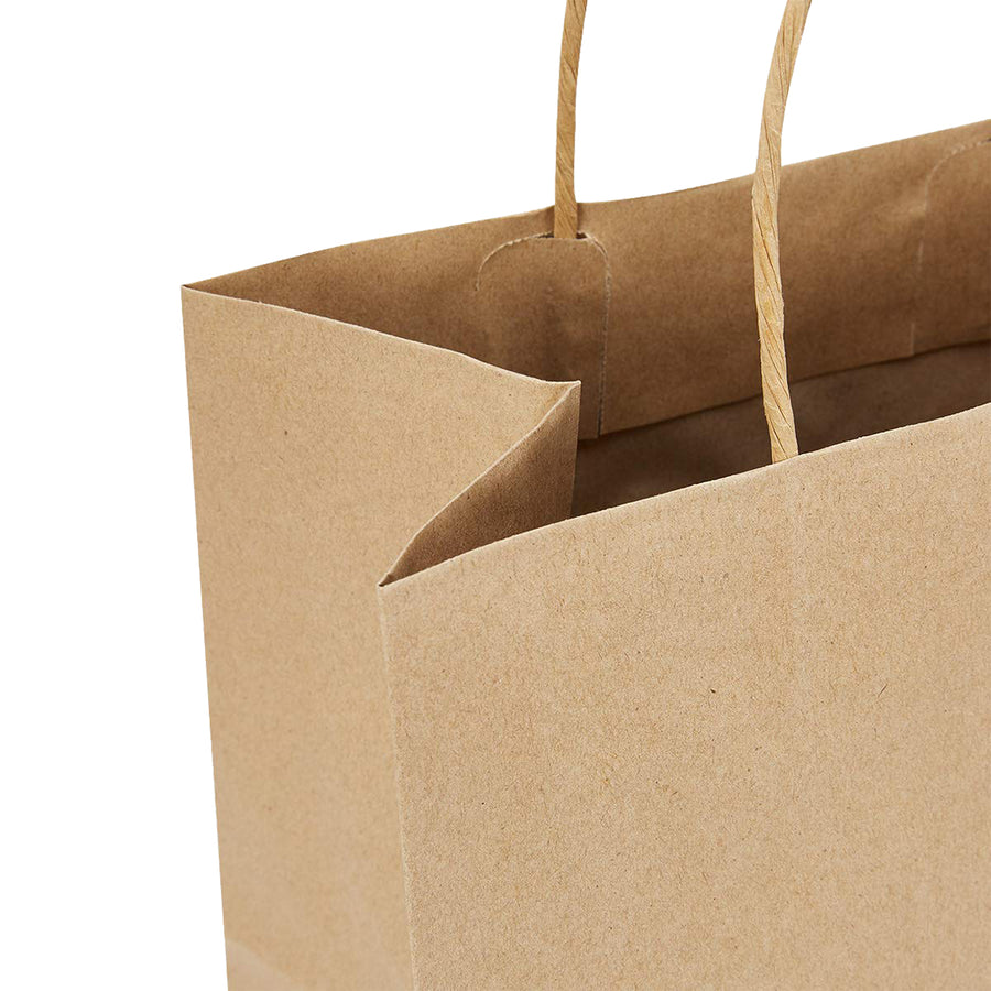 EM-1653U - U Cut - Kraft Paper Bag (Twisted Round Handle 120gsm) 10