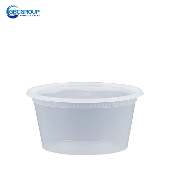 S-8 8 oz. Microwavable Clear Plastic Deli Container and Lid Combo Pack - 240/Case