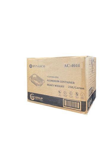 AC-4044  4lb Oblong Aluminum Container- 250 PCS