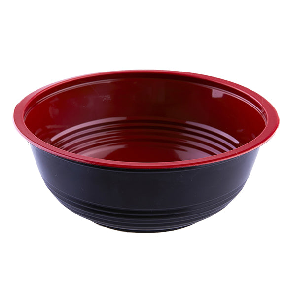550mL Black/Red Donburi Bowl w/ Lid 500Set/CS