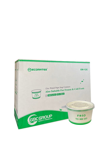 EM-12C   12 oz Printed Paper Bowl  (25 x 20) 500/ CS