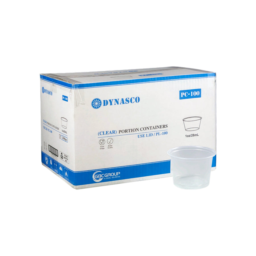 PC-100  1oz  Clear Portion Cup/Polypropylene Souffle Cups 2500/CS