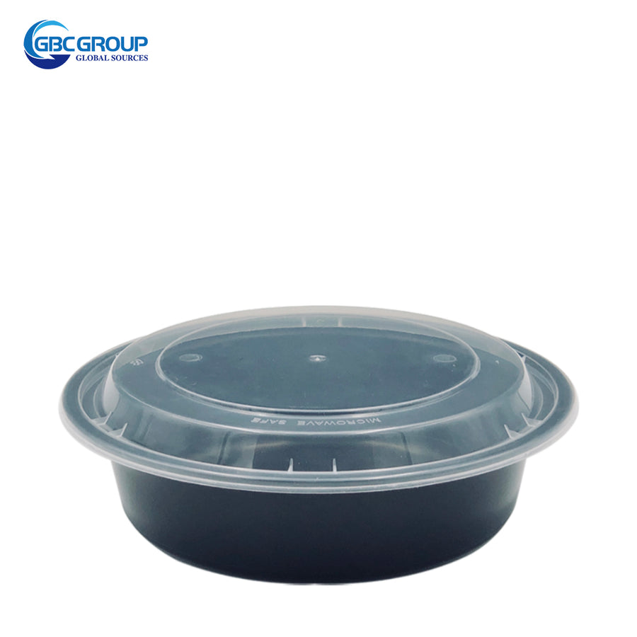 R-700B 23oz Round Microwavable Container With clear Lid 150Set/CS
